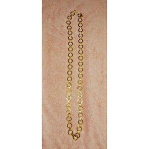 Vtg Fancy Gold Tone 35" Chain Belt Round Links Gypsy Hippie 70s Vintage Costume